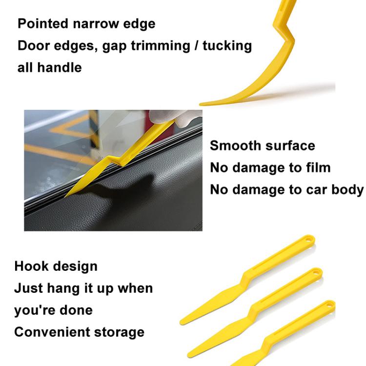 3pcs Car Film Scraper Seam Tape Handling Tools