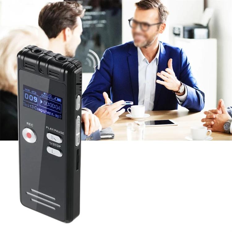 SK6 0.8-inch LED Screen Interview Recorder USB Rechargeable MP3 Player