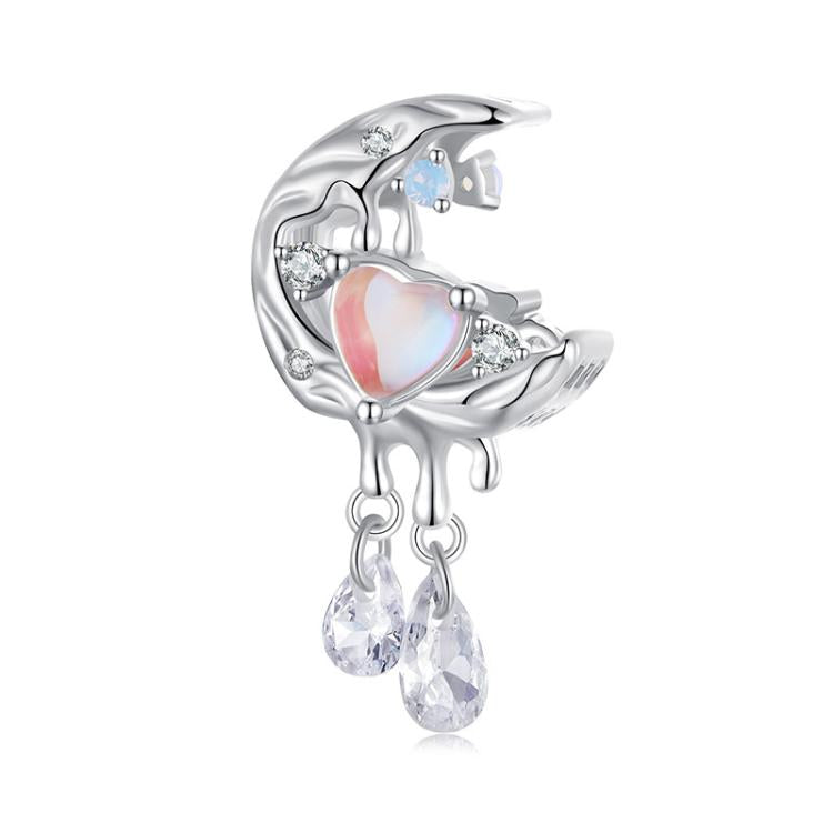 S925 Sterling Silver With Platinum DIY Fantasy Moon Tassel Beads