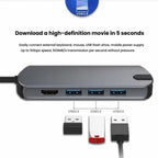 8-In-1 USB-C/Type-C Gigabit Ethernet Port Docking Station Hub — view 4