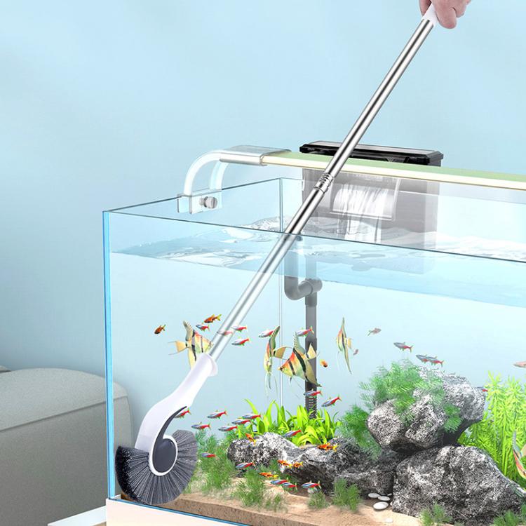 Fish Tank Brush Long Handle Cleaning Algae Removal Tool Inner Wall Cleaning Fish Tank Brush — view 5