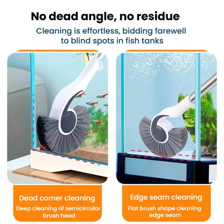 Fish Tank Brush Long Handle Cleaning Algae Removal Tool Inner Wall Cleaning Fish Tank Brush — view 13