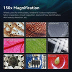 150X Portable Microscope Cell Phone Lens With LED/ UV Lights Built-in CPL Filter
