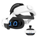 For Meta Quest 3S VR Headset Elite Head Strap Adjustable Comfort Decompression Headband
