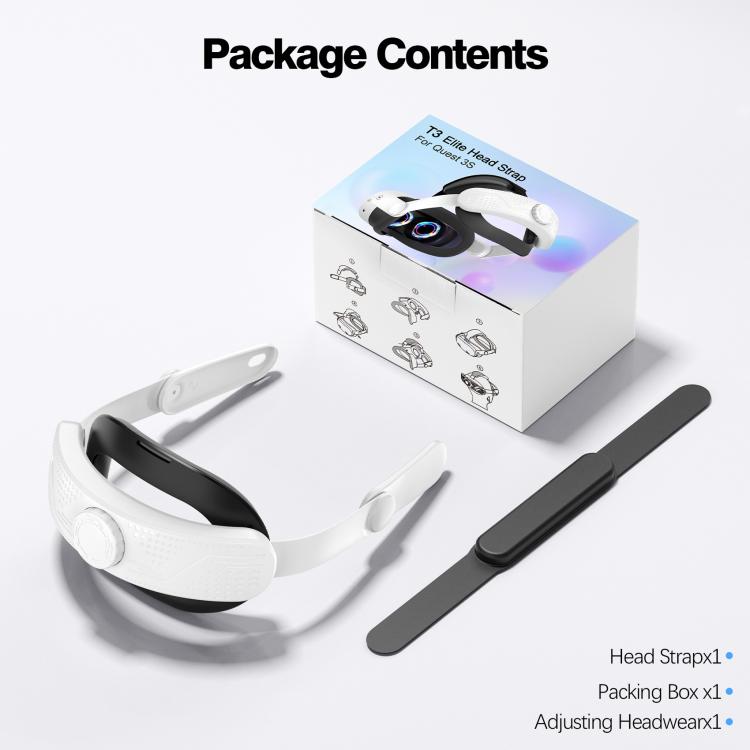 For Meta Quest 3S VR Headset Elite Head Strap Adjustable Comfort Decompression Headband