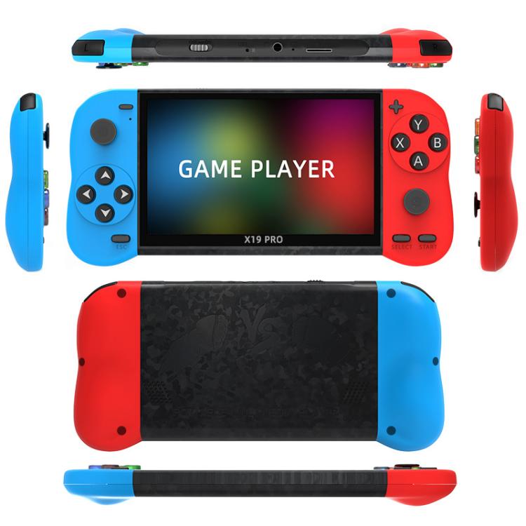 X19 Pro 5.1-inch Screen Handheld Game Console Supports AV TV Output With 8G Memory Card