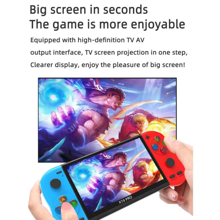 X19 Pro 5.1-inch Screen Handheld Game Console Supports AV TV Output With 8G Memory Card
