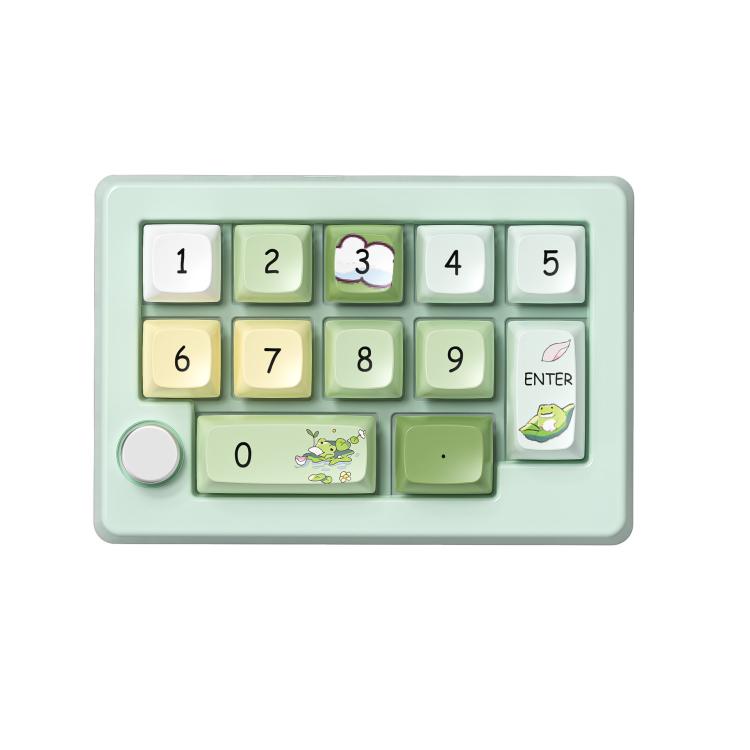 MKESPN W908 Wireless Tri-Mode Hot-Swappable Macro-Defined RGB Backlit Gaming Mechanical Keypad — White