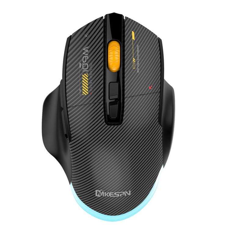 MKESPN W601 Silent Wireless Tri-mode Macro Gaming Mouse Carbon Fiber 12800DPI Bluetooth Mouse