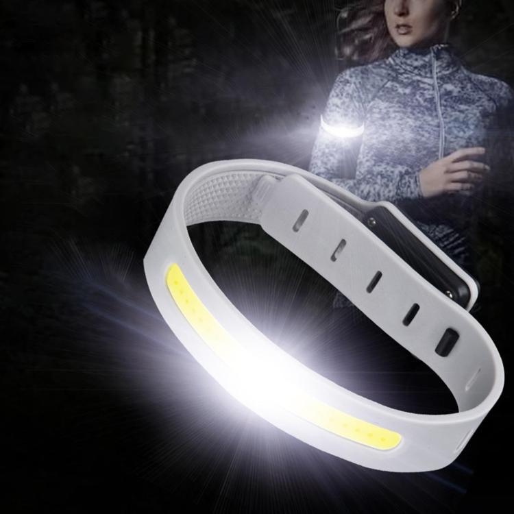 Rechargeable COB Armband Light Night Running Safety Warning Arm Leg Wristband Light