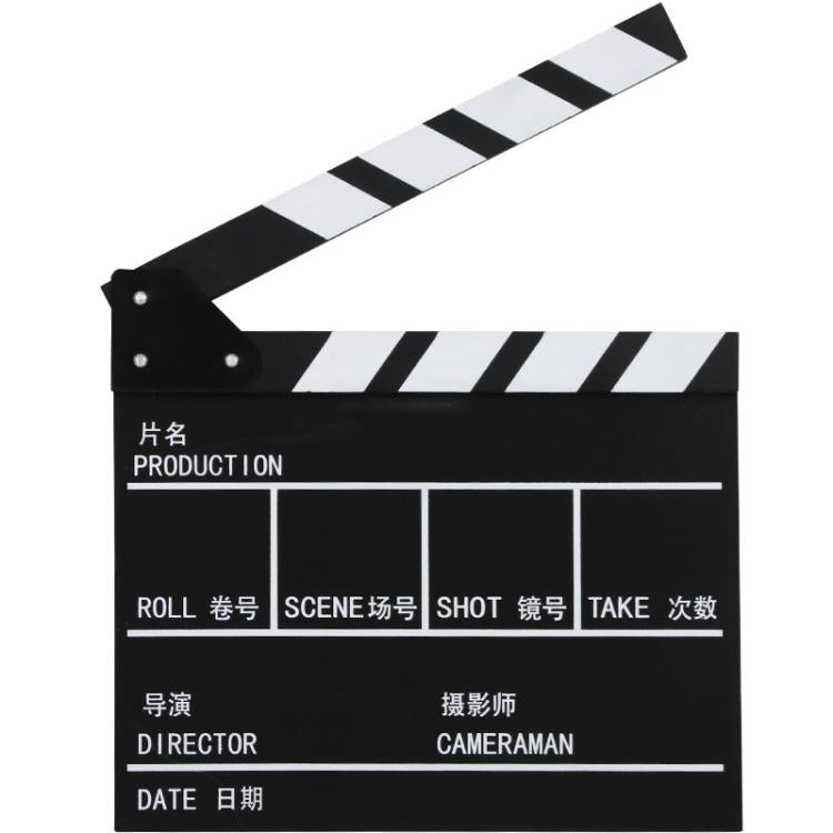 Wooden Director Board Shooting Video Movie City Scene Record Board Photography Props — Large U White