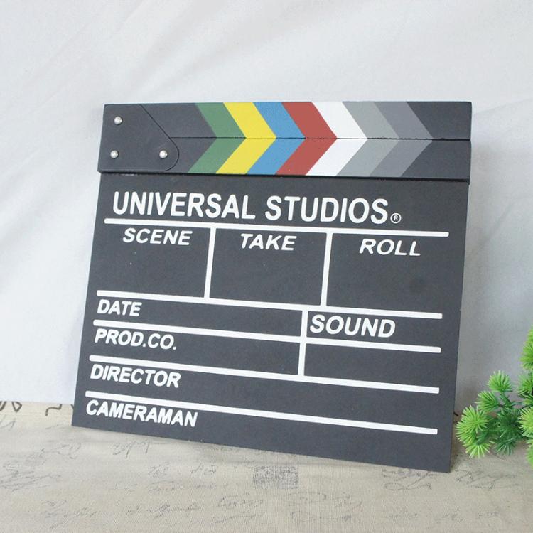Wooden Director Board Shooting Video Movie City Scene Record Board Photography Props — With Chinese Large White