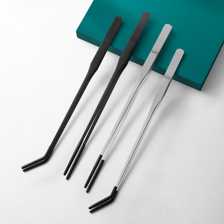 Pet Feeding Tweezers Reptile Pets Feeding Clip Aquascape Tool — Color Titanium 3pcs