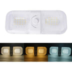 12-24V RV Light 120 LEDs 3-Color Temperature Rotary Button Dimming Roof Light