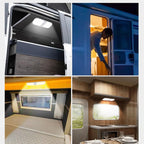 12-24V RV Light 120 LEDs 3-Color Temperature Rotary Button Dimming Roof Light