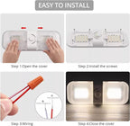 12-24V RV Light 120 LEDs 3-Color Temperature Rotary Button Dimming Roof Light