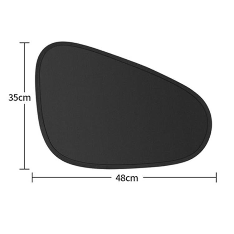 1pair Car Quick Installation Static Film Adsorption Opaque Window Sunshade