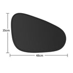 1pair Car Quick Installation Static Film Adsorption Opaque Window Sunshade