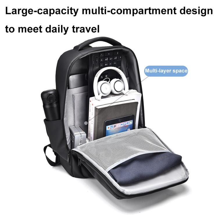 OUMANTU 2103 Large Capacity Multi-Compartment Waterproof Laptop Backpack With USB Port — view 9