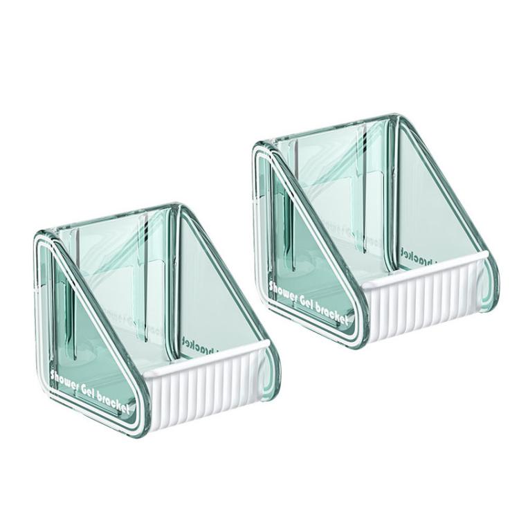 2pcs /Pack Wall-mounted Shower Gel Shampoo Holder with Adjustable Hole Distance