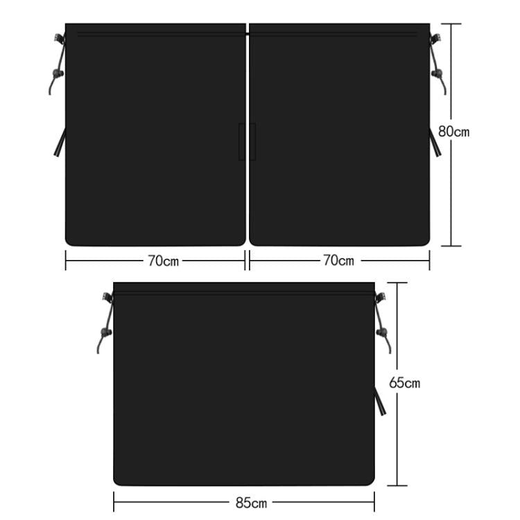 5pcs / Set Car Rear Side Blackout Sunshade Curtains Automobile Privacy Sunshade