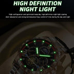 BINBOND B3103 30M Waterproof Flywheel Luminous Quartz Watch — view 11