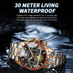 BINBOND B3103 30M Waterproof Flywheel Luminous Quartz Watch — view 12