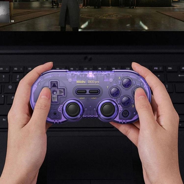 8BitDo SN30 Pro Retro Special Edition Translucent Wireless Bluetooth Multi-Platform Gamepad — Green