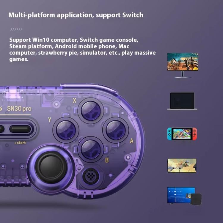 8BitDo SN30 Pro Retro Special Edition Translucent Wireless Bluetooth Multi-Platform Gamepad — view 6