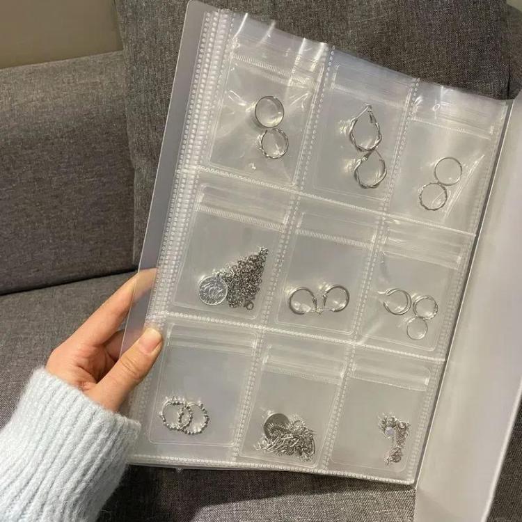 Transparent Anti-Oxidation Jewelry Storage Albums Desktop Drawer Organizer Necklace Bracelet Ring Book — 1008 Grids