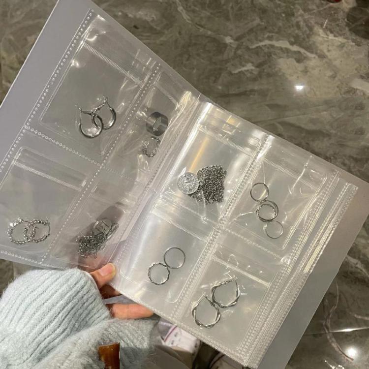 Transparent Anti-Oxidation Jewelry Storage Albums Desktop Drawer Organizer Necklace Bracelet Ring Book — 288 Grids