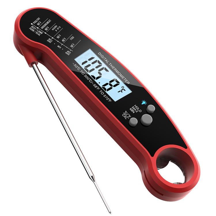 LCD Screen Digital Display Foldable Food Thermometer Kitchen Barbecue Thermometer