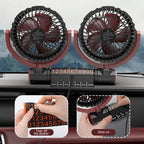 F7201 Car Foldable Rotating USB Dual-Head Fan — view 5