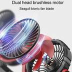F7201 Car Foldable Rotating USB Dual-Head Fan — view 6