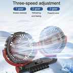 F7201 Car Foldable Rotating USB Dual-Head Fan — view 7