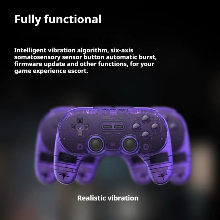 8BitDo Pro2 Retro Hall Edition Translucent Bluetooth With Back Button Multi-Platform Gamepad