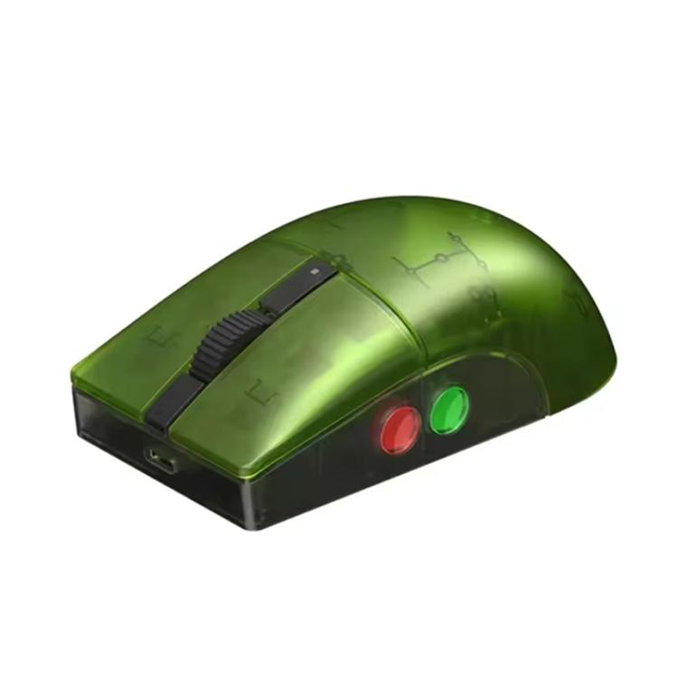 8BitDo Retro R8 Green Translucent Wireless Mouse With Charging Base