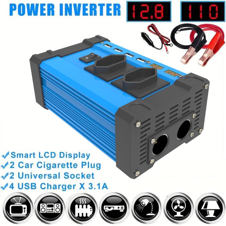 Gurxun 4 USB Ports Digital Display Modified Square Wave Inverter