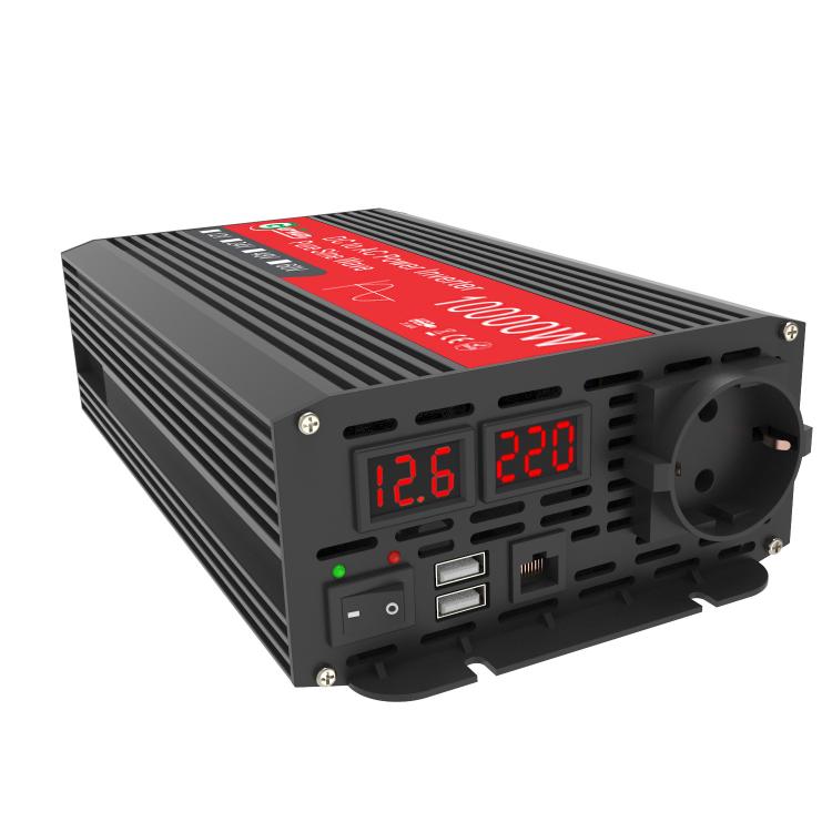 Gurxun 1500W Dual USB Fast Charger Dual Digital Display Pure Sine Wave Inverter