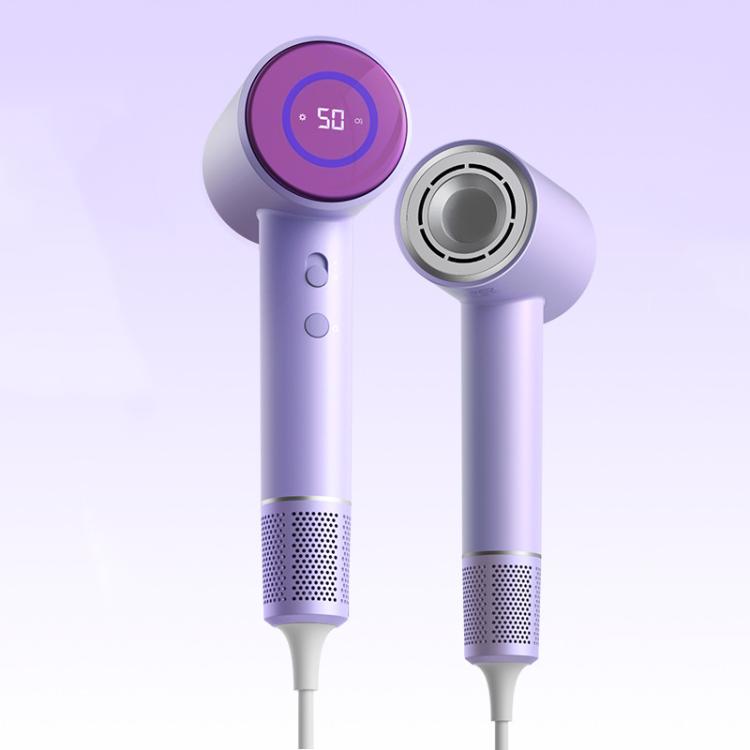 D3 110000 High Speed Smart Constant Temperature Negative Ion Hair Dryer — EU Plug Purple