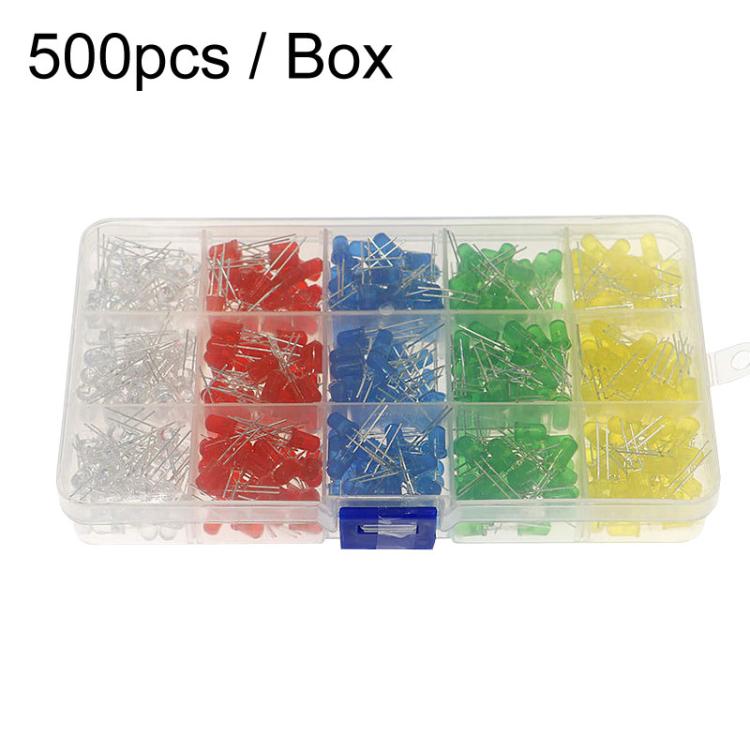 500pcs / Box LED 5 Colors Light Emitting Diode Boxed Set — F3