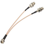 F-Splitter Coaxial RF Cable F Male To Dual Female Splitter — 50cm