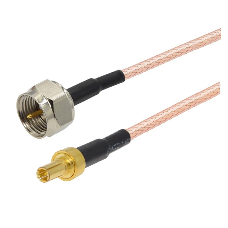 F Male To CRC9 Male Coaxial RF Cable RG316 Jumper Cable — 20cm