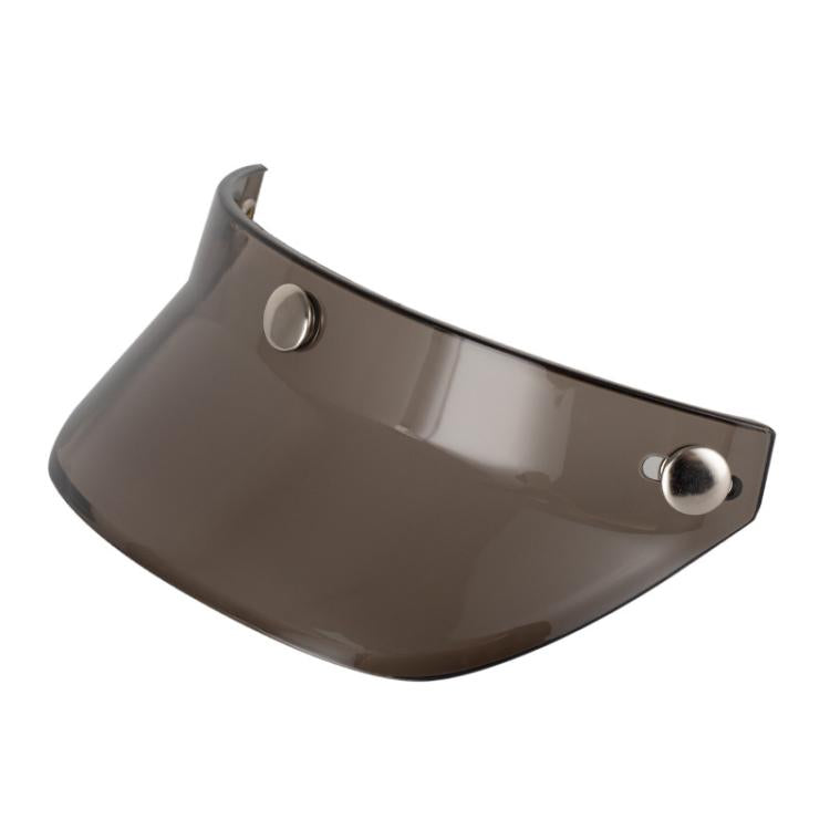 Motorcycle Helmet Brim Retro 3-Button Helmet Visor Sunshade Protection Half Helmet Hat Brim — Dark Tea