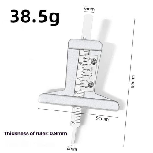 0-50mm Stainless Steel Tire Tread Depth Gauge