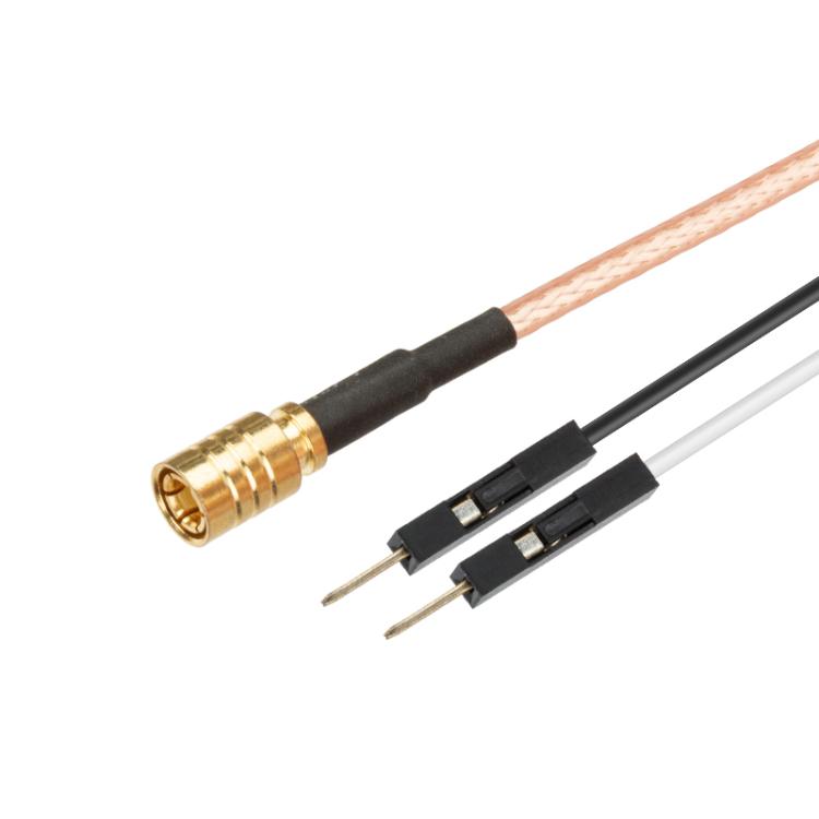 RG316 RF Test Extension Adapter Cable — SMB Male To Dual DuPont Female