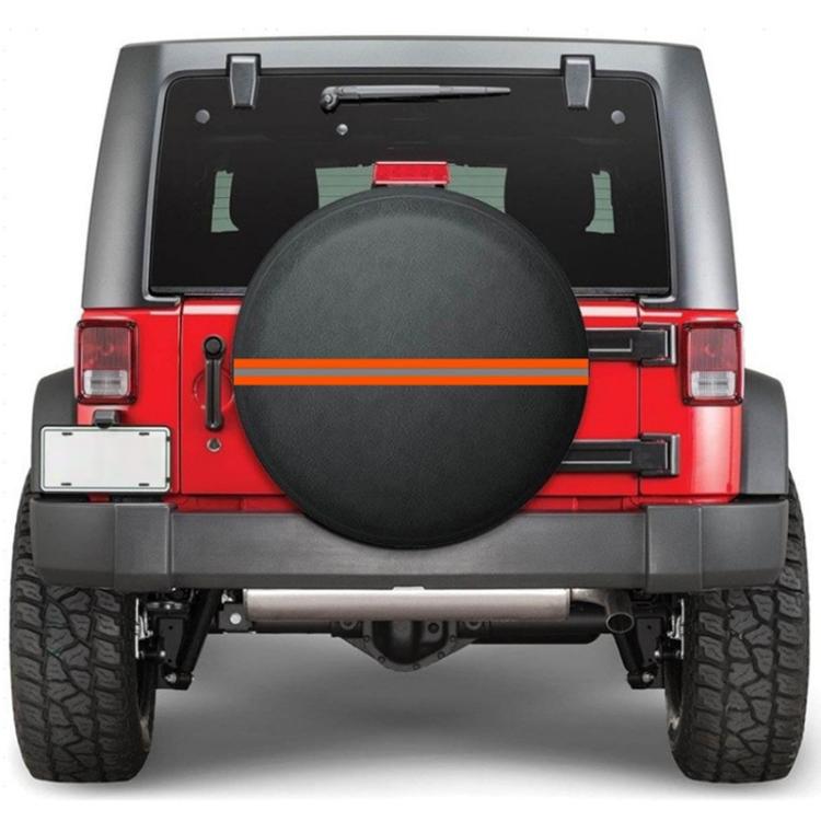 Thickened Imitation Leather Car Tire Protector Spare Tire Cover With Reflective Stripes