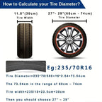 Thickened Imitation Leather Car Tire Protector Spare Tire Cover With Reflective Stripes