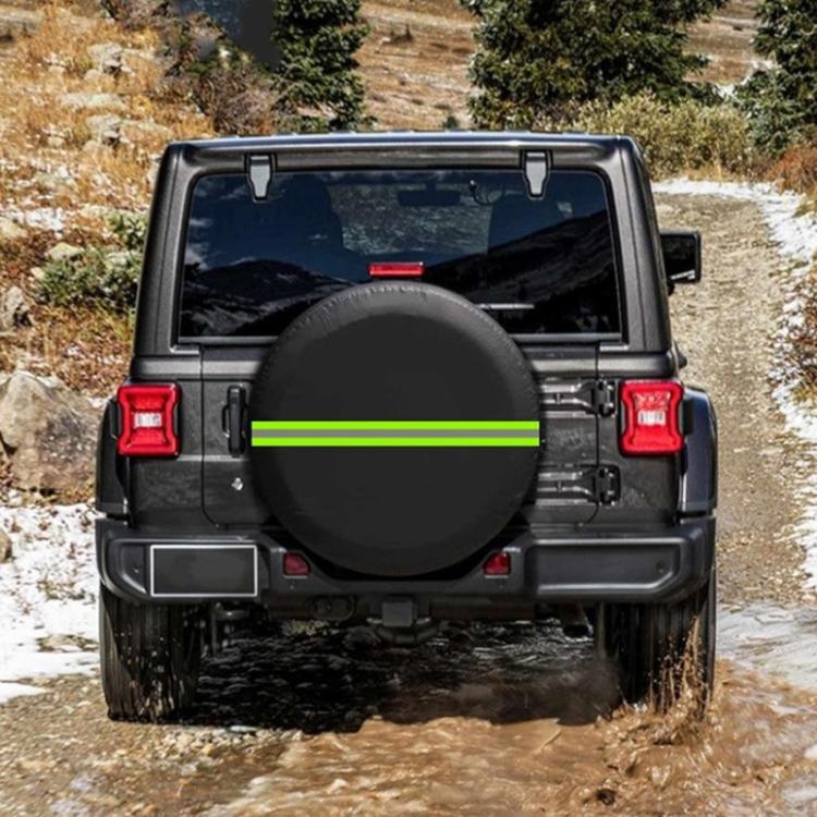 Thickened Imitation Leather Car Tire Protector Spare Tire Cover With Reflective Stripes
