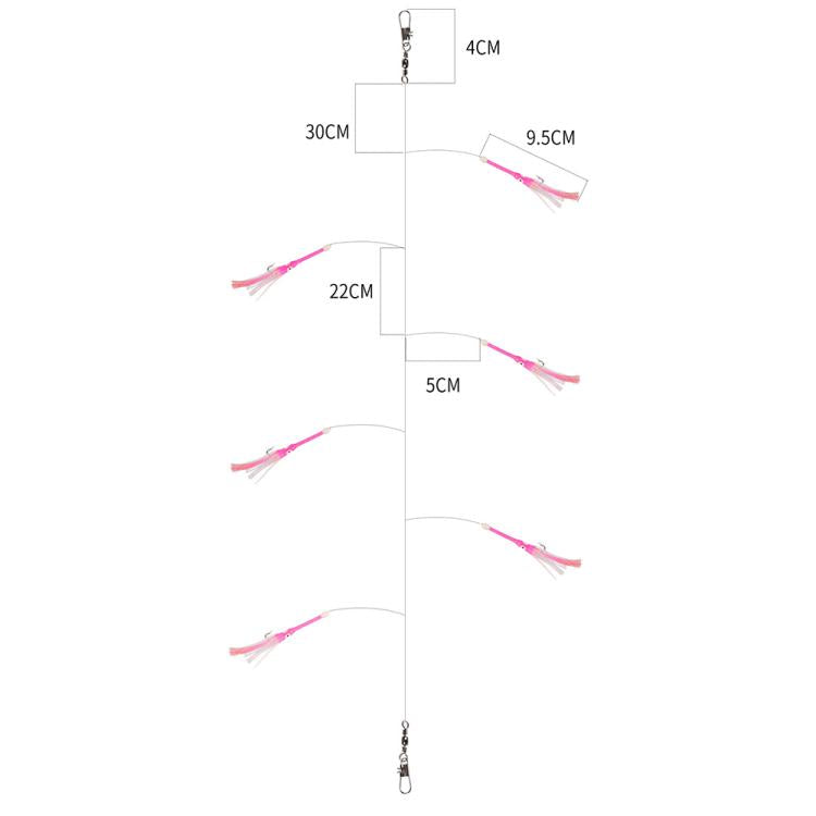 Luminous Bionic Hairtail String Hook Anti-bite Spanish Mackerel Fishing Set — view 2